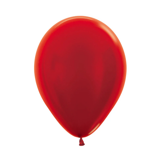 GLOBO LATEX METAL ROJO