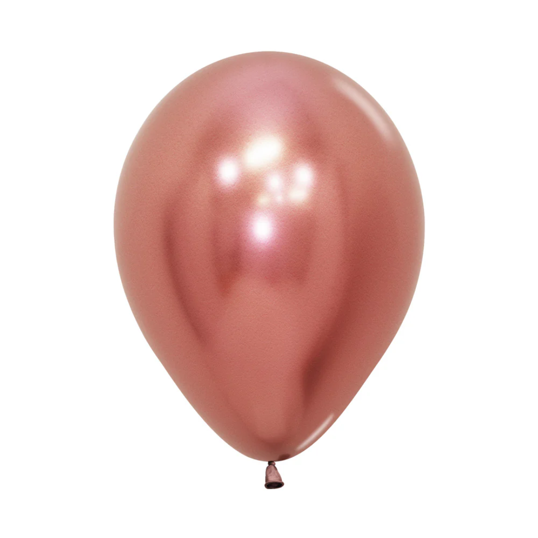 GLOBO LATEX REFLEX DORADO ROSA