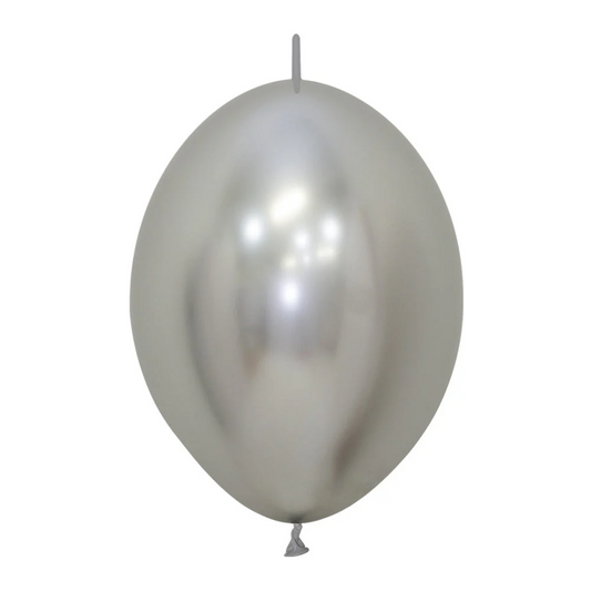 GLOBO LATEX LINK-O-LOON® REFLEX PLATA