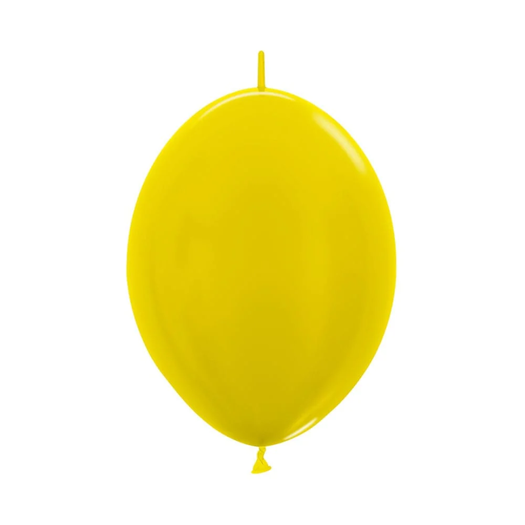 GLOBO LATEX LINK-O-LOON® METAL AMARILLO