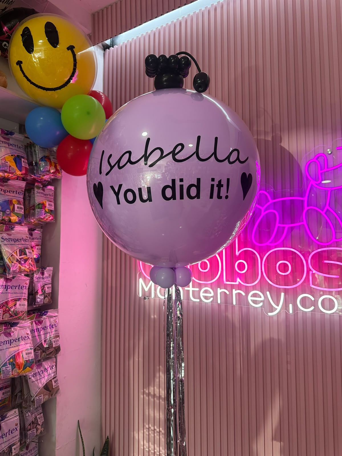 Burbuja de helio personalizada