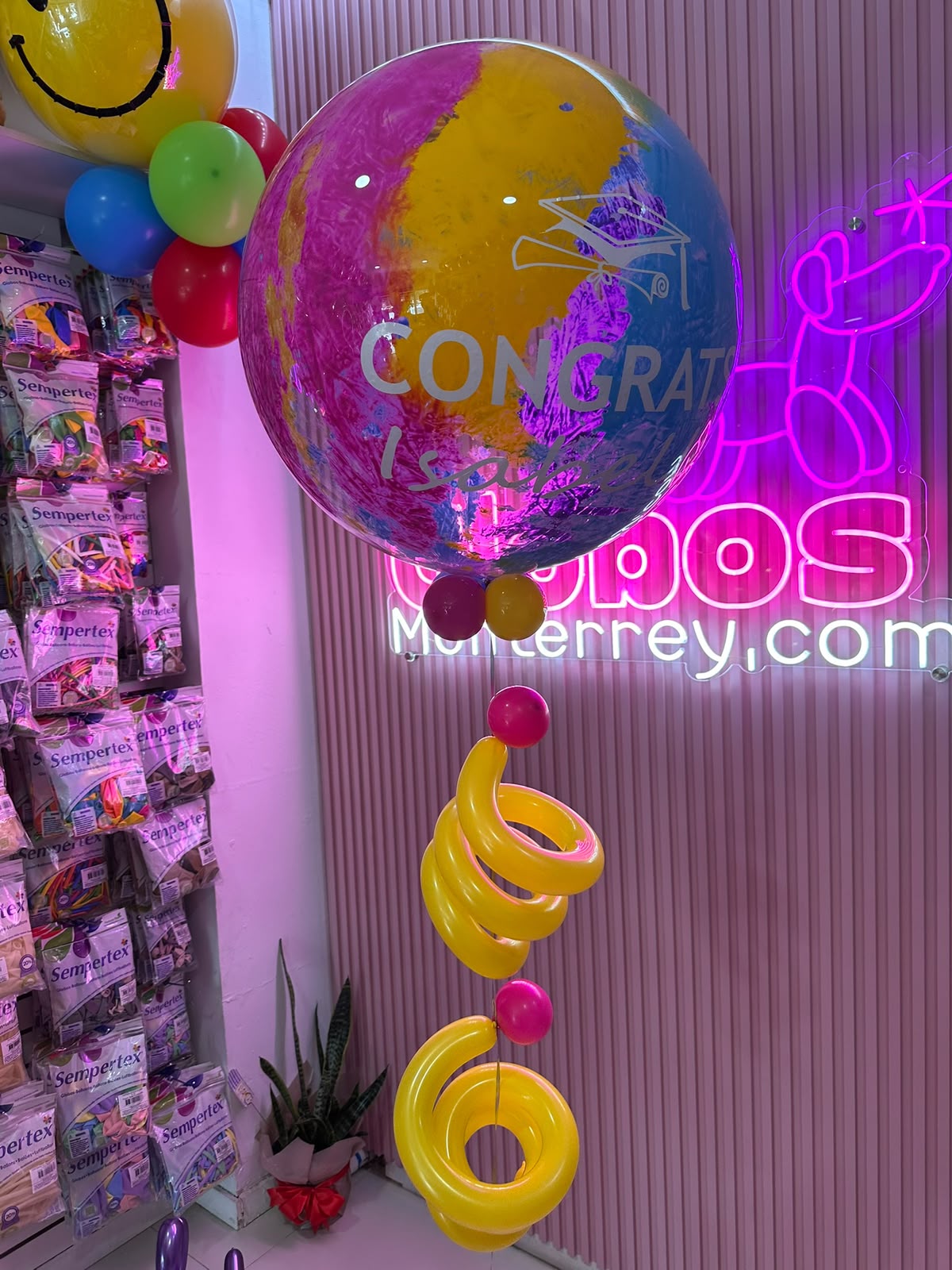 Burbuja de helio personalizada